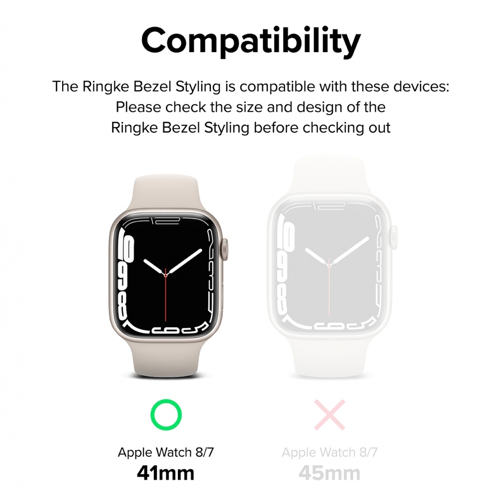 【Ringke】Apple Watch Series 8 / 7 41mm 45mm [Bezel Styling] 不鏽鋼錶框 | 錶帶/錶環 |  Yahoo奇摩購物中心