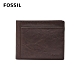 FOSSIL NEEL 真皮系列多卡兩折短夾-咖啡色 ML3899200 product thumbnail 1