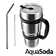 AquaSoda 304不鏽鋼陶瓷雙層保溫保冰杯900ml (杯架組) product thumbnail 1