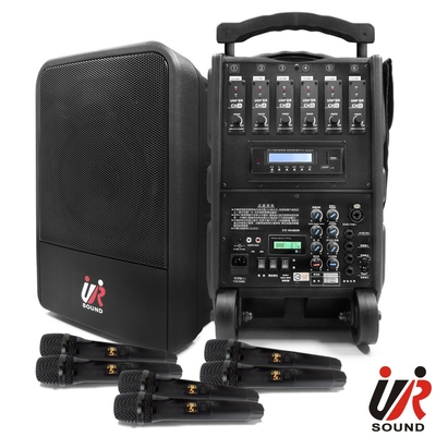 UR SOUND 75W六頻藍芽MP3移動式無線擴音機（鋰電）PA9260NBL