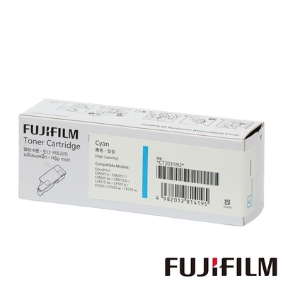 FUJIFILM 富士 彩色105/215系列原廠藍色高容量碳粉CT201592(1.4K)