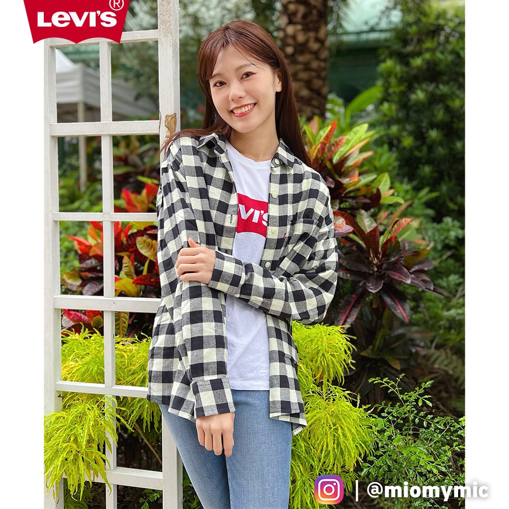 Levis 女款 法蘭絨格紋襯衫 / 英倫格紋