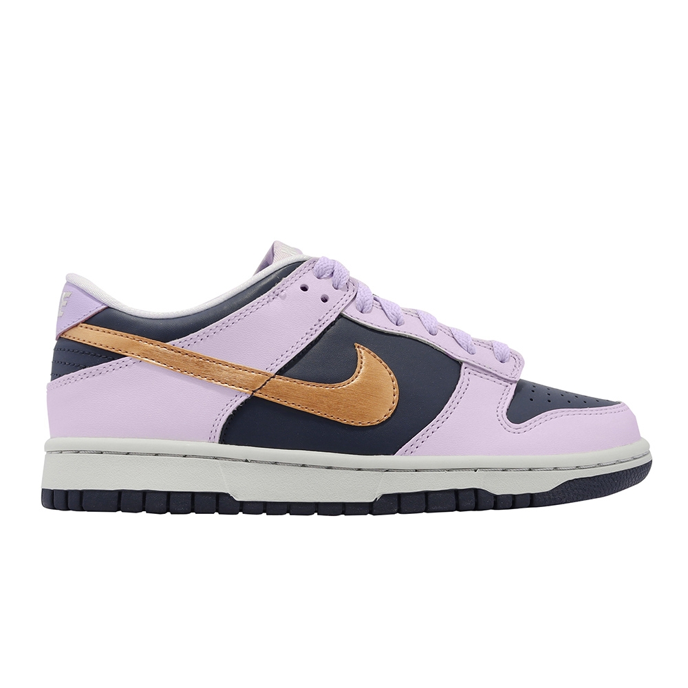 Nike Dunk Low SE GS 大童鞋女鞋紫藍莓乳酪金勾Copper Swoosh DX1663