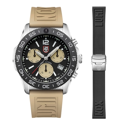 LUMINOX 雷明時Pacific Diver Chrono太平洋潛行者雙曆計時腕錶–卡其3150