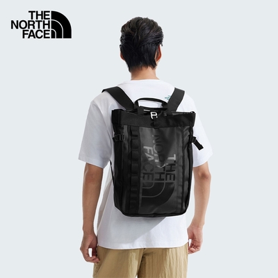 【The North Face 官方旗艦】北面男女款黑色結實耐用多背法休閒後背包｜3KX2KX7