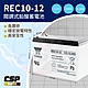 【YUASA湯淺】REC10-12高性能密閉閥調式鉛酸電池~12V10Ah product thumbnail 1