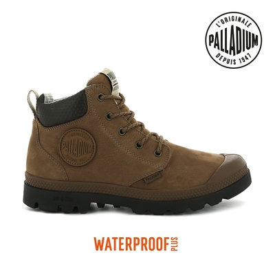 PALLADIUM PAMPA CUFF LITE+ WP+ LTH輕量皮革防水靴-中性-咖啡