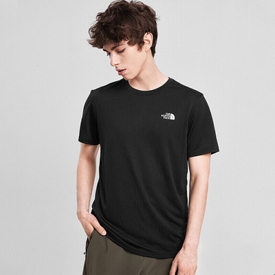 The North Face  M S/S REAXION TEE 2 ZONE - AP 男女 短袖上衣-黑-NF0A4NCRJK3