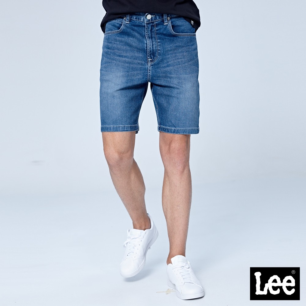 Lee 男款 涼感 903 休閒牛仔短褲 中藍洗水