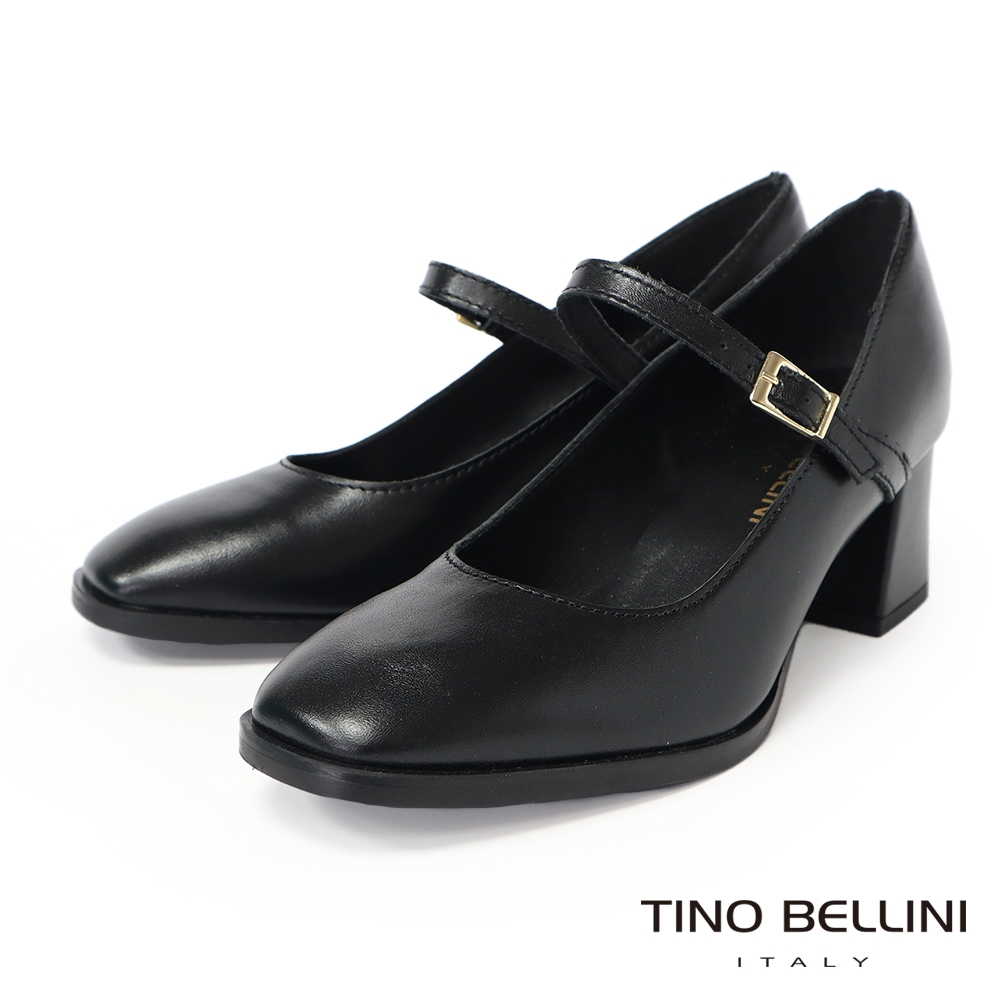 Tino Bellini 義大利進口素面瑪莉珍高跟鞋FWCT036-1 (黑色)