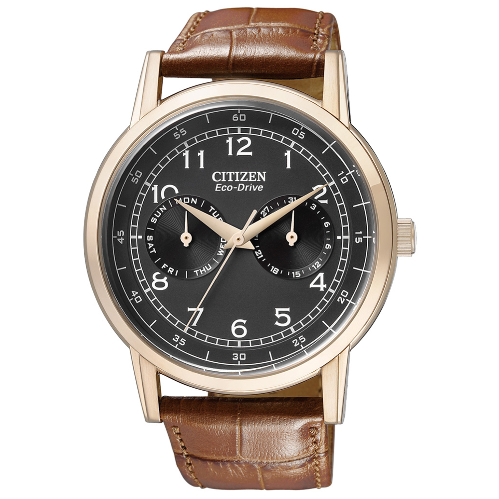 CITIZEN  尊爵富邑光動能石英腕錶(AO9003-08E)-鐵灰/42mm