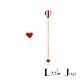 Little Joys 原創設計品牌 Heart Balloon 不對稱耳釘 紅白長款 product thumbnail 1