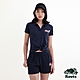 Roots 女裝- CANADA BEAVER  TWIST FRONT短袖POLO衫-軍藍色 product thumbnail 1