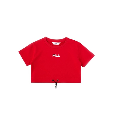 FILA KIDS #Old But Gold 創勢經典系列 女童短袖上衣-紅色 5TEW-4408-RD
