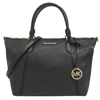 MICHAEL KORS LENOX 牛皮兩用手提包(黑)