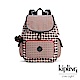 Kipling 紅褐火柴棒幾何圖騰拉鍊掀蓋後背包-CITY PACK S product thumbnail 1