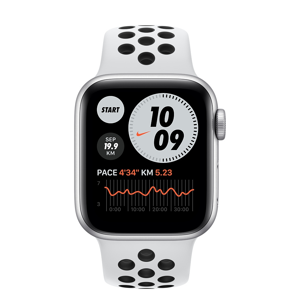 Apple Watch Nike SE (GPS) 40mm 銀色鋁金屬錶殼+白色錶帶(MYYD2TA/A