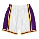 Mitchell Ness 球褲 Los Angeles Lakers 84-85 湖人 白紫金 MNRLSH08B product thumbnail 1