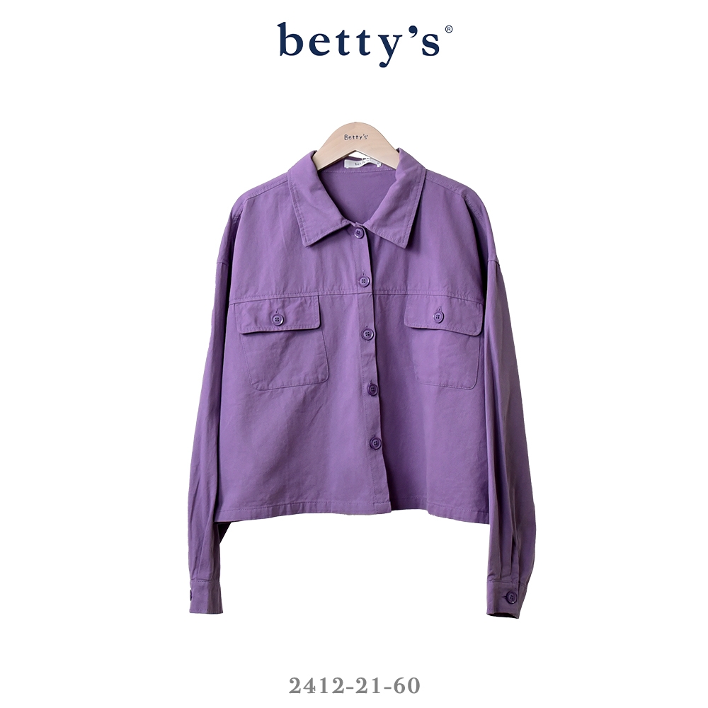betty’s專櫃款   雙口袋素面率性短版外套(共三色)