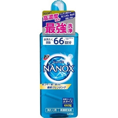 日本【LION】TOP SUPER NANOX高濃度洗衣精 強效去污660g