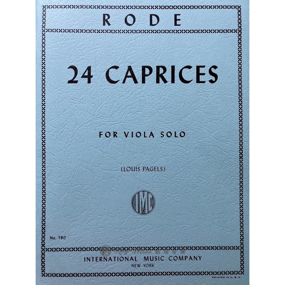 【凱翊︱IMC】羅德：24首奇想曲中提琴譜RODE:24 Caprices for Viola | 拾書所