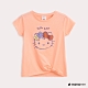 Hang Ten-童裝-Sanrio-Hello Kitty下擺扭結印花T恤-粉橘 product thumbnail 1