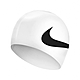 Nike 泳帽 Big Swoosh 白 黑 矽膠泳帽 大勾勾 耐用 游泳 NESS8163-100 product thumbnail 1