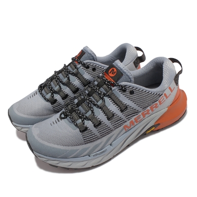 Merrell 慢跑鞋 Agility Peak 4 男鞋 彈性 支撐 回彈 耐磨 黃金大底 灰 橘 ML066829