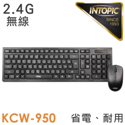 INTOPIC 廣鼎 2.4G Hz無線巧克力鍵盤滑鼠組(KCW-950)