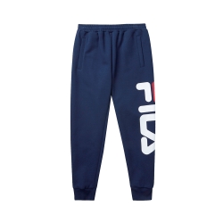 FILA KIDS #肆意極線 針織束口長褲-丈青 1PNT-8422-NV