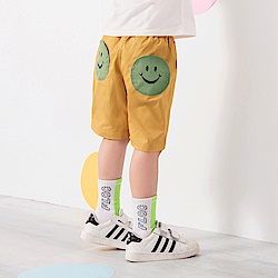 OB嚴選-純棉可愛笑臉造型口袋五分短褲