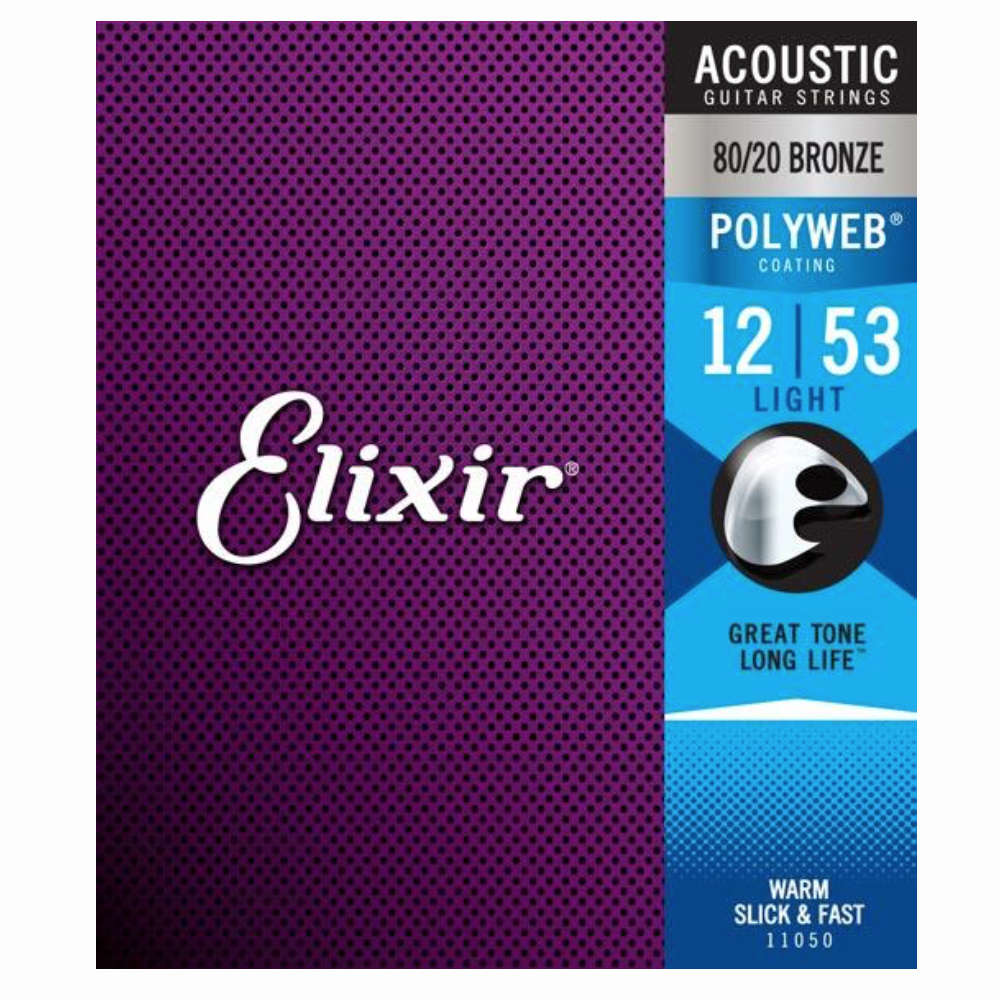 Elixir POLYWEB EXXF-11050 民謠吉他套弦 (12~53)