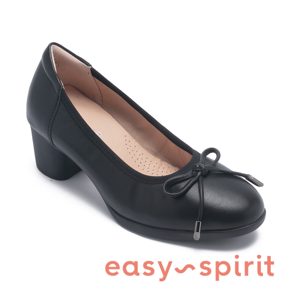 Easy Spirit - PALEY 真皮蝴蝶結圓頭中跟鞋 -黑色 product image 1