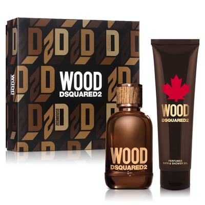 dsquared2 wood 天性男性淡香水禮盒(淡香水100ml+沐浴精150ml)-贈隨機紙袋