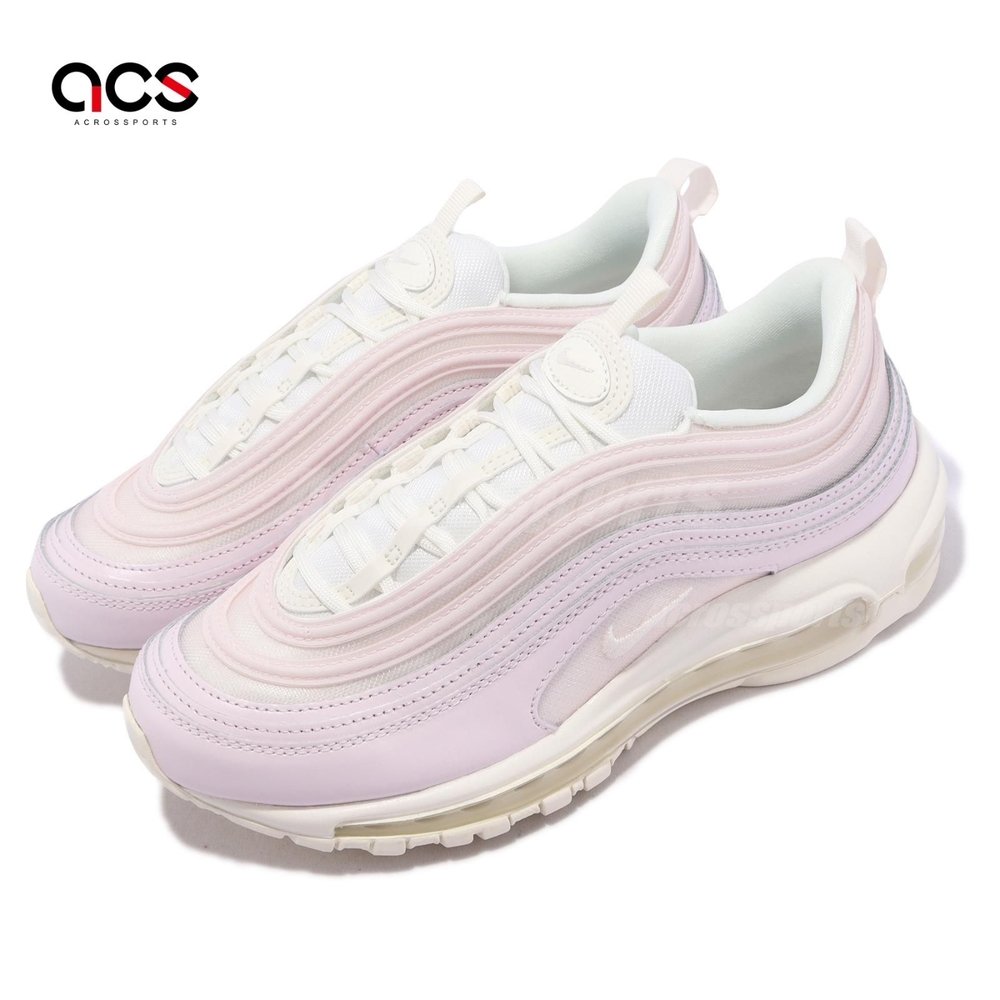 Nike 休閒鞋Wmns Air Max 97 女鞋粉紅櫻花粉白子彈鞋氣墊復古DX0137