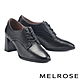 踝靴 MELROSE 簡約紳士風羊皮綁帶高跟踝靴－黑 product thumbnail 1