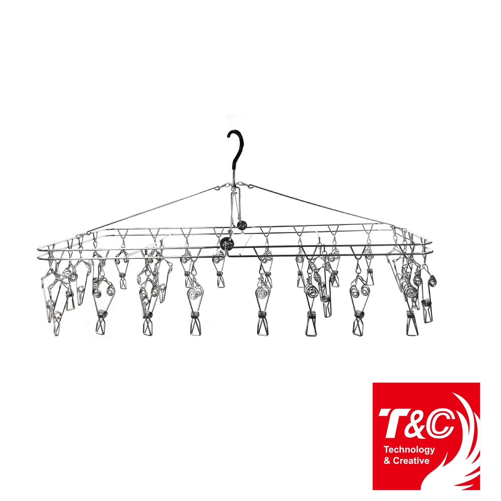 【台灣T&C】304不鏽鋼棒棒糖曬 衣襪架28夾