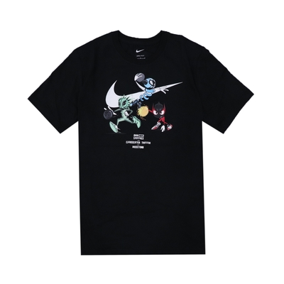 Nike 短袖 NSW Dri-FIT Tee 男 黑 塗鴉 外星人 大LOGO DO9156-010