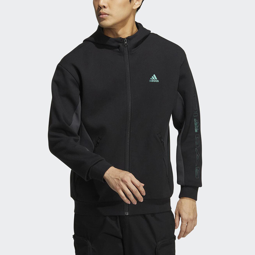 Adidas ST BLOK KNJKT [HM2992] 男 連帽外套 亞洲尺寸 運動 訓練 棉質 舒適 愛迪達 黑