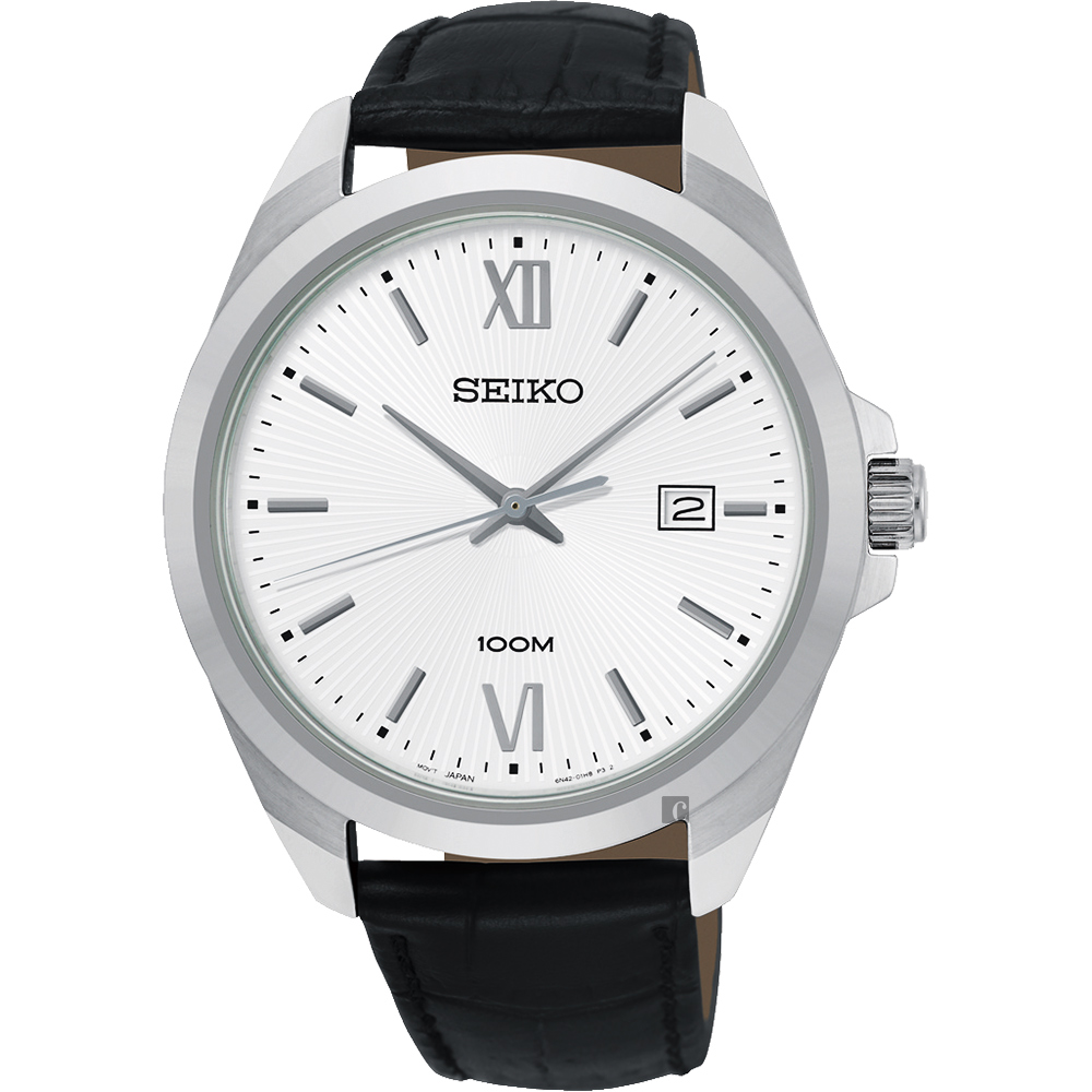 SEIKO 精工 城市時尚石英手錶(SUR283P1)-銀/42mm