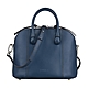 FURLA MIASTELLA壓印字母LOGO小牛皮拉鍊手提斜背兩用包(藍) product thumbnail 1