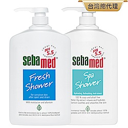 (2入組)sebamed施巴 運動麝香+花香沐浴乳1000ml