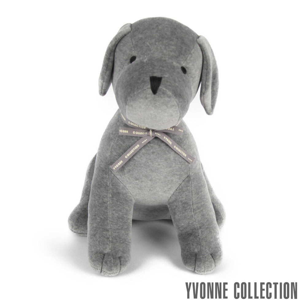 Yvonne Collection 旺旺狗玩偶抱枕-經典灰