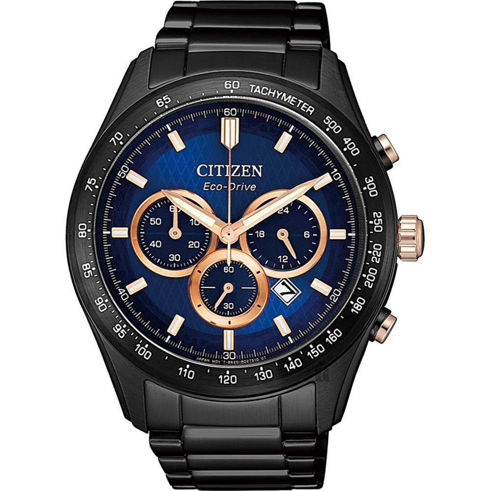 CITIZEN 星辰 光動能計時手錶-藍/43mm(CA4458-88L)