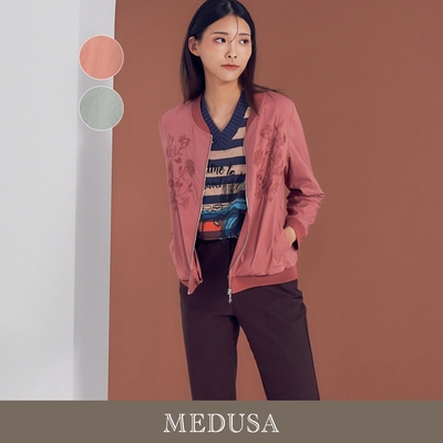 現貨【MEDUSA 曼度莎】刺繡裝飾風衣夾克 - 2色（M-2L）｜女外套 薄外套 遮陽外套