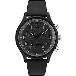 TIMEX 天美時 MK1 Chrono系列 經典復古手錶-黑/42mm