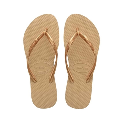 【havaianas 哈瓦仕】HAVAIANAS 哈瓦仕 人字拖 橘金 沙色 拖鞋 女 4000030-0570W