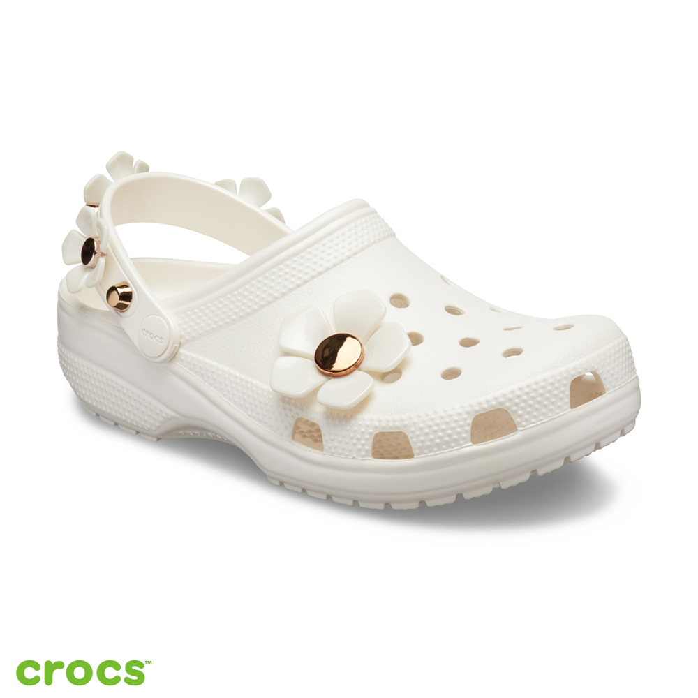 Crocs 卡駱馳 (中性鞋)經典金屬花朵克駱格 205585-159