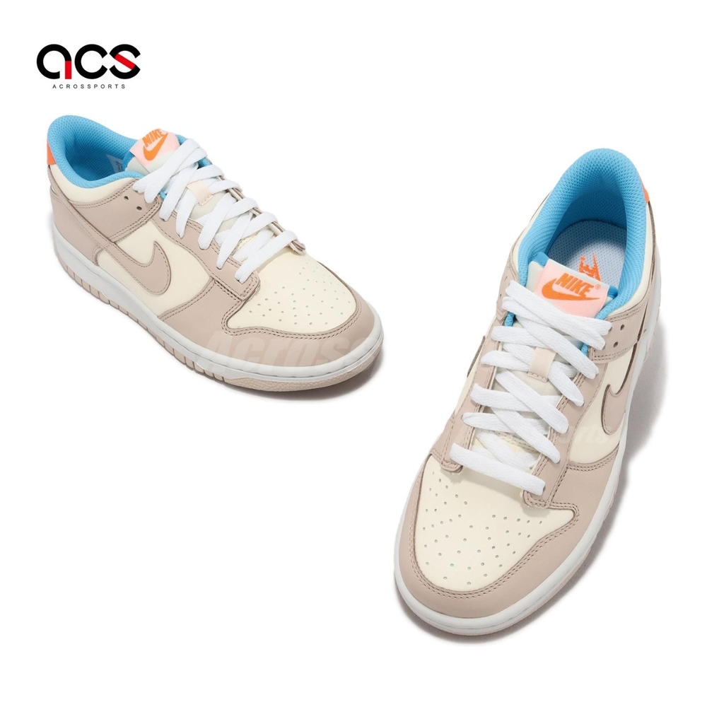 Nike 休閒鞋Dunk Low GS 女鞋大童鞋奶茶燕麥色藍低筒經典FQ6864-111