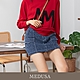 現貨【MEDUSA 曼度莎】紋理牛仔短褲裙（M-XL）｜女短褲 短裙 牛仔短裙 product thumbnail 3